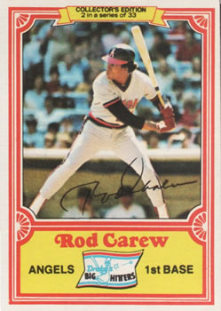 1981 Topps Drake's Big Hitters #2 Rod Carew Front