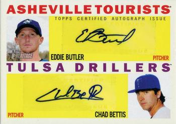 2013 Topps Heritage Minor League - Real One Dual Autographs #RODA-BB Eddie Butler / Chad Bettis Front