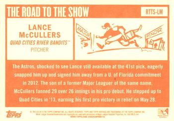 2013 Topps Heritage Minor League - Road to the Show #RTTS-LM Lance McCullers Back