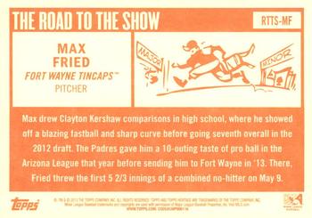2013 Topps Heritage Minor League - Road to the Show #RTTS-MF Max Fried Back