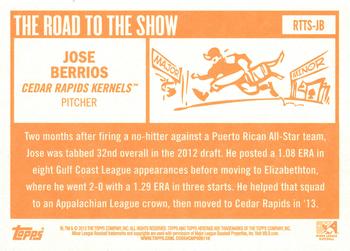 2013 Topps Heritage Minor League - Road to the Show #RTTS-JB Jose Berrios Back