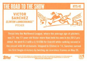 2013 Topps Heritage Minor League - Road to the Show #RTTS-VS Victor Sanchez Back