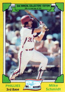1982 Topps Drake's Big Hitters #29 Mike Schmidt Front