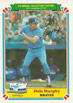 1983 Topps Drake's Big Hitters #18 Dale Murphy Front