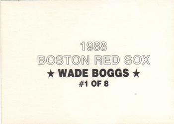 1988 Boston Red Sox (unlicensed) #1 Wade Boggs Back