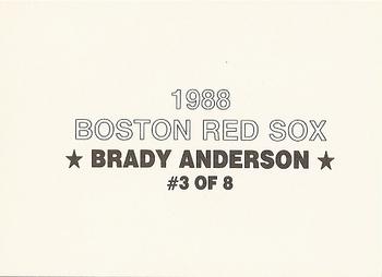1988 Boston Red Sox (unlicensed) #3 Brady Anderson Back
