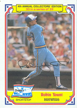 1984 Topps Drake's Big Hitters #33 Robin Yount Front