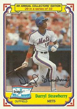 1984 Topps Drake's Big Hitters #29 Darryl Strawberry Front