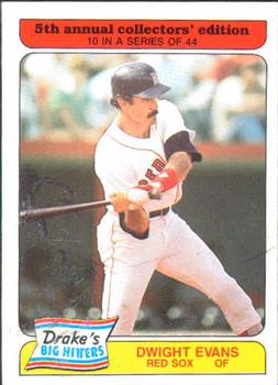 1985 Topps Drake's Big Hitters #10 Dwight Evans Front