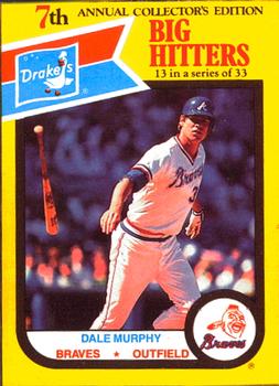 1987 Drake's Big Hitters Super Pitchers #13 Dale Murphy Front