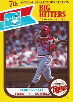 1987 Drake's Big Hitters Super Pitchers #19 Kirby Puckett Front