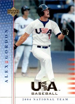 2005 Upper Deck USA Baseball 2004 National Team #USA 28 Alex Gordon Front