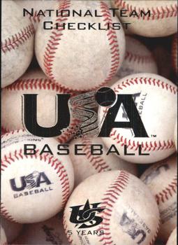 2006-07 USA Baseball Box Set  #30 National Team Checklist Front