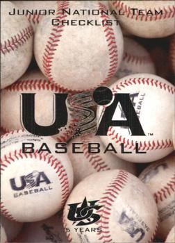 2006-07 USA Baseball Box Set  #50 Junior National Team Checklist Front