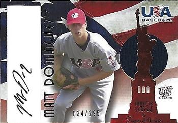 2006-07 USA Baseball Box Set  - Signatures Jersey Black #AJ-26 Matt Dominguez Front