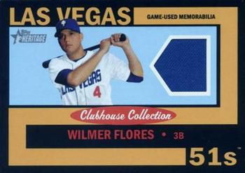 2013 Topps Heritage Minor League - Clubhouse Collection Relics Black #CCR-WF Wilmer Flores Front