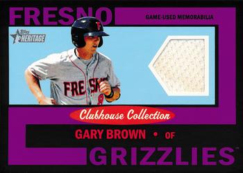 2013 Topps Heritage Minor League - Clubhouse Collection Relics Black #CCR-GB Gary Brown Front