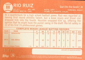 2013 Topps Heritage Minor League - Black #88 Rio Ruiz Back