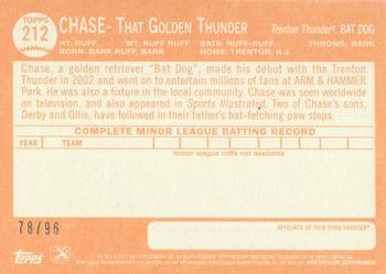 2013 Topps Heritage Minor League - Black #212 CHASE That Golden Thunder Back