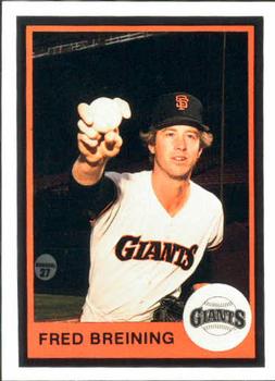 1983 Mother's Cookies San Francisco Giants #7 Fred Breining Front