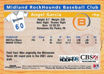 2009 Grandstand Midland RockHounds #NNO Angel Garcia Back