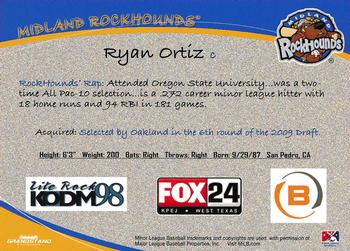 2012 Grandstand Midland RockHounds #NNO Ryan Ortiz Back