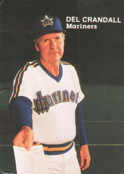 1984 Mother's Cookies Seattle Mariners #1 Del Crandall Front