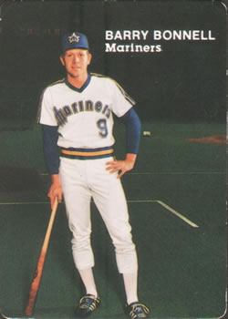 1984 Mother's Cookies Seattle Mariners #2 Barry Bonnell Front