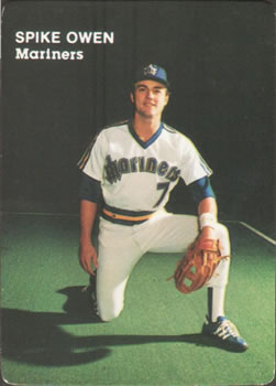 1984 Mother's Cookies Seattle Mariners #6 Spike Owen Front
