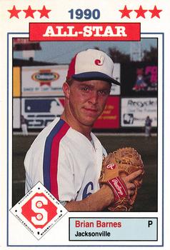1990 Jennings Southern League All-Stars #36 Brian Barnes Front