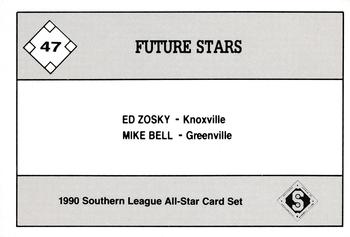 1990 Jennings Southern League All-Stars #47 Eddie Zosky / Mike Bell Back