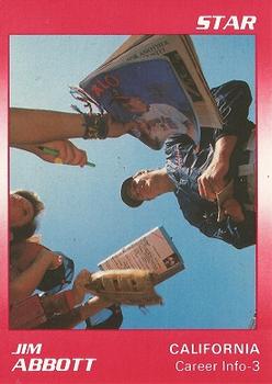 1990 Star Jim Abbott #9 Jim Abbott Front