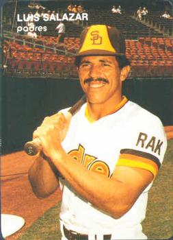 1984 Mother's Cookies San Diego Padres #24 Luis Salazar Front