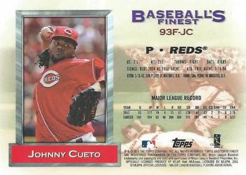 2013 Finest - 1993 Finest #93F-JC Johnny Cueto Back