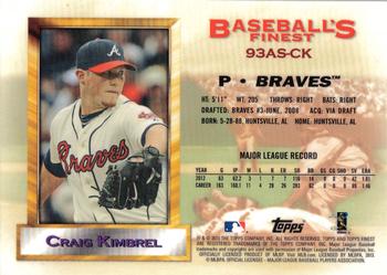 2013 Finest - 1993 Finest All-Stars #93AS-CK Craig Kimbrel Back