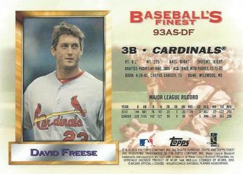 2013 Finest - 1993 Finest All-Stars #93AS-DF David Freese Back