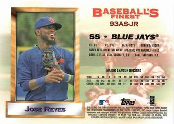 2013 Finest - 1993 Finest All-Stars #93AS-JR Jose Reyes Back