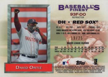 2013 Finest - 1993 Finest Refractors #93F-DO David Ortiz Back