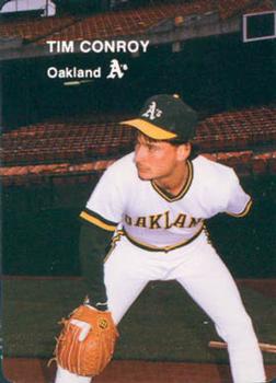 1985 Mother's Cookies Oakland Athletics #16 Tim Conroy Front
