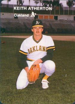 1985 Mother's Cookies Oakland Athletics #17 Keith Atherton Front