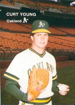 1985 Mother's Cookies Oakland Athletics #22 Curt Young Front