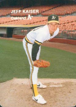 1985 Mother's Cookies Oakland Athletics #25 Jeff Kaiser Front