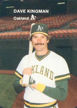 1985 Mother's Cookies Oakland Athletics #2 Dave Kingman Front