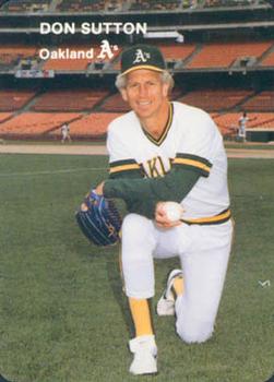 1985 Mother's Cookies Oakland Athletics #3 Don Sutton Front