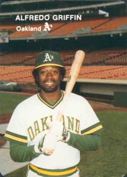 1985 Mother's Cookies Oakland Athletics #5 Alfredo Griffin Front