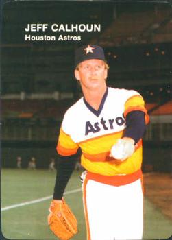 1985 Mother's Cookies Houston Astros #24 Jeff Calhoun Front