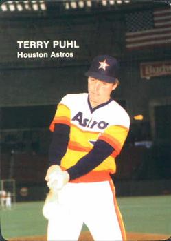 1985 Mother's Cookies Houston Astros #7 Terry Puhl Front