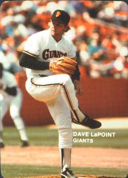 1985 Mother's Cookies San Francisco Giants #16 Dave LaPoint Front