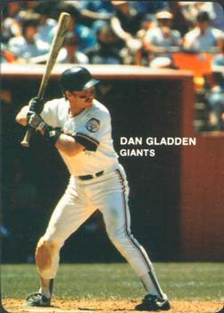 1985 Mother's Cookies San Francisco Giants #3 Dan Gladden Front