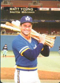1985 Mother's Cookies Seattle Mariners #14 Matt Young Front